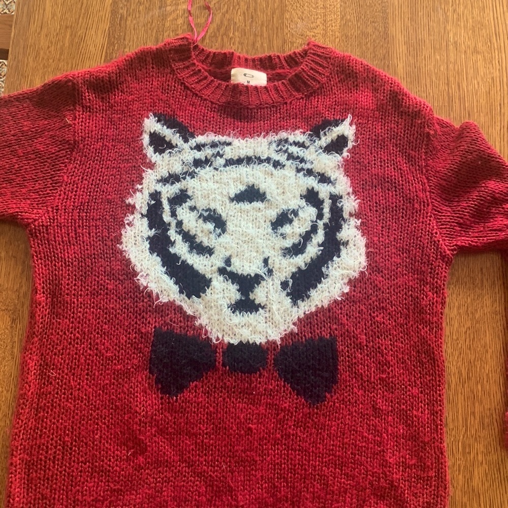 Urban Outfitters Pins & Needles soft lovely knit red tiger sweater